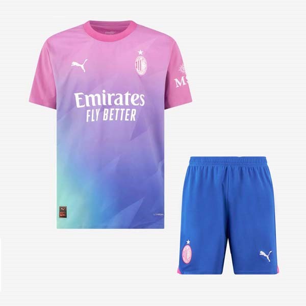 Camiseta AC Milan Tercera equipo Niño 2023-24